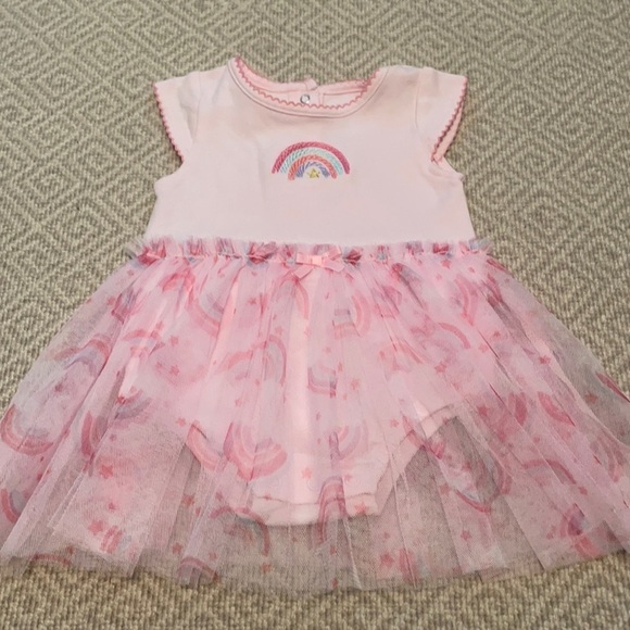 Rainbow and Tulle Dress Pink 9 M - Picture 1 of 5